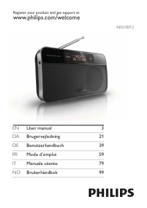 Mode d’emploi Philips AE5230 Radio