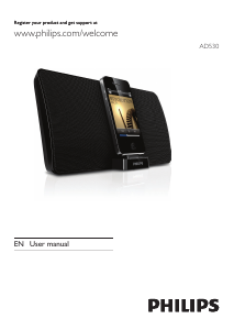 Manual Philips AD530 Speaker Dock