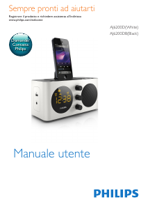 Manuale Philips AJ6200D Sistema docking con altoparlanti