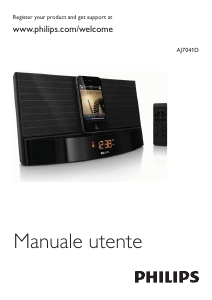 Manuale Philips AJ7041D Sistema docking con altoparlanti