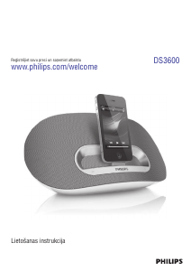 Rokasgrāmata Philips DS3600 Skaļruņa dokstacija
