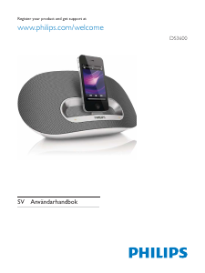 Bruksanvisning Philips DS3600 Dockningshögtalare