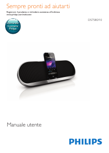 Manuale Philips DS7580 Sistema docking con altoparlanti