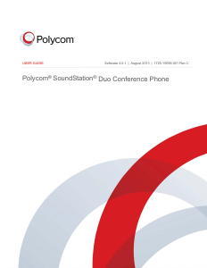 Manual Polycom SoundStation Duo Conference Phone