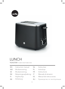 Manual Wilfa TO2B-1000 Toaster