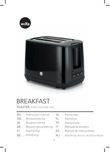 Manual Wilfa TO3GB-1000 Toaster