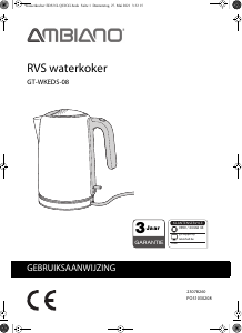 Handleiding Ambiano GT-WKEDS-08 Waterkoker