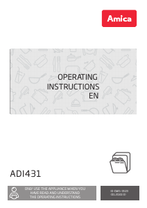 Manual Amica ADI431 Dishwasher