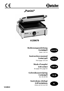 Mode d’emploi Bartscher A150.679 Panini Grill