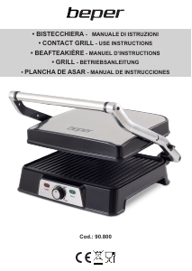 Manuale Beper 90.800 Grill a contatto