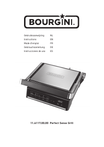 Bedienungsanleitung Bourgini 11.4117.00.00 Perfect Sense Kontaktgrill