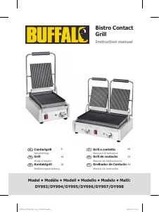 Manual Buffalo DY995 Grelhador de contacto