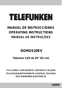 Manual de uso Telefunken DOMUS20EV Televisor de LED