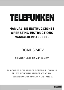 Manual de uso Telefunken DOMUS24EV Televisor de LED