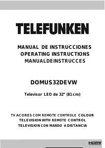 Manual de uso Telefunken DOMUS24EVW Televisor de LED