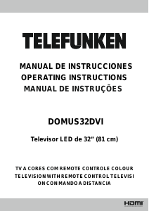 Manual Telefunken DOMUS32DVI Televisor LED