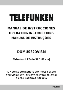 Manual de uso Telefunken DOMUS32DVISM Televisor de LED