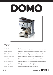 Manual de uso Domo DO725K Máquina de café espresso