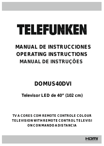 Manual de uso Telefunken DOMUS40DVI Televisor de LED
