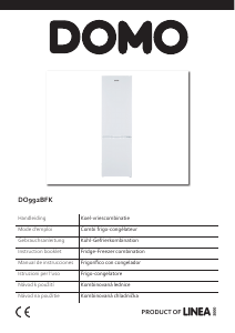 Mode d’emploi Domo DO992BFK Réfrigérateur combiné