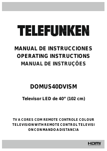 Manual de uso Telefunken DOMUS40DVISM Televisor de LED