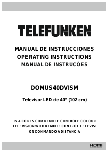 Manual Telefunken DOMUS40DVISMW Televisor LED