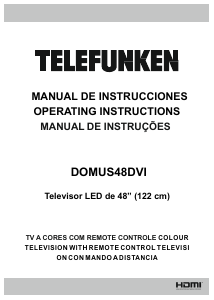 Manual Telefunken DOMUS48DVI Televisor LED
