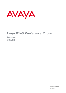 Manual Avaya B149 Conference Phone