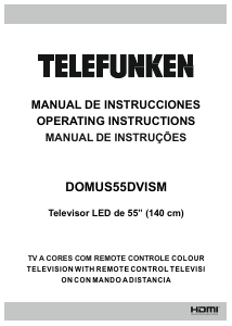 Manual de uso Telefunken DOMUS55DVISM Televisor de LED