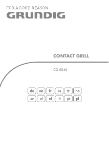 Kullanım kılavuzu Grundig CG 5040 Izgara tost makinesi