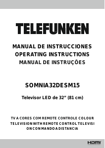 Manual de uso Telefunken SOMNIA32DESM15 Televisor de LED