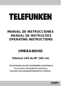 Manual de uso Telefunken UMBRA40UHD Televisor de LED