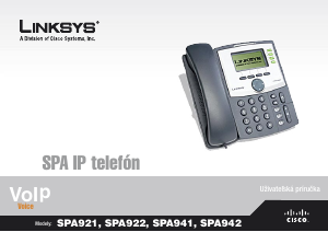Návod Linksys SPA922 IP telefón