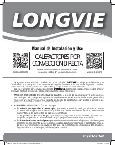 Manual de uso Longvie ECA3KVT Calefactor