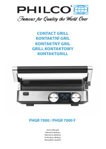 Manuál Philco PHGR 7000 F Kontaktní gril