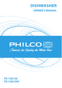 Manual Philco PD 1045 EAX Dishwasher