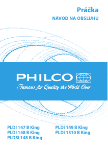 Návod Philco PLDSI 148 B King Práčka