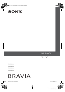 Manual Sony Bravia KLV-32W400A LCD Television