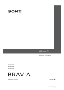 Manual Sony Bravia KLV-46V400A LCD Television