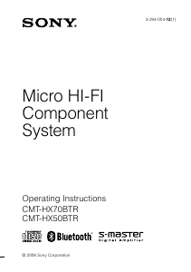 Handleiding Sony CMT-HX50BTR Stereoset