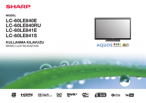 Kullanım kılavuzu Sharp AQUOS LC-60LE840E LCD televizyon