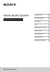 Handleiding Sony MHC-V81D Stereoset