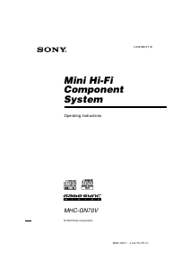 Manual Sony MHC-GN70V Stereo-set