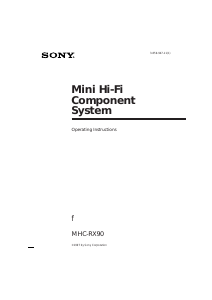 Manual Sony MHC-RX90 Stereo-set