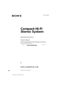 Handleiding Sony MHC-C20 Stereoset