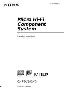 Handleiding Sony CMT-DC500MD Stereoset