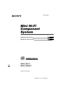 Manual de uso Sony MHC-RG66T Set de estéreo