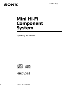 Handleiding Sony MHC-VX88 Stereoset