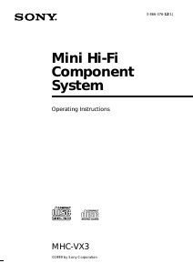 Handleiding Sony MHC-VX3 Stereoset