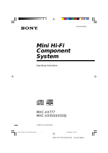 Manual Sony MHC-VX777 Stereo-set